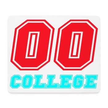 00 College Neon-Emblem - Mousepad (Querformat) - Weiß - Vorne