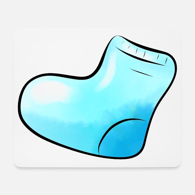 blue sock - Mouse Pad (horizontal) - white