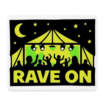 Rave On Festival Tent Techno Party Crew - Tapis de souris (format paysage) - blanc - Devant
