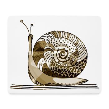 escargot - Tapis de souris (format paysage) - blanc - Devant