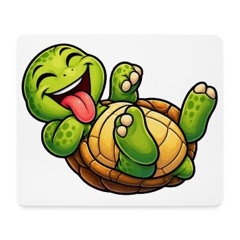 Verspielte Schildkröte  - Mousepad (Querformat) - Weiß - Vorne