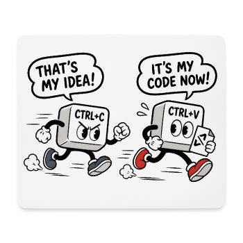 Computerhumor Copy-Paste - Mousepad (Querformat) - Weiß - Vorne
