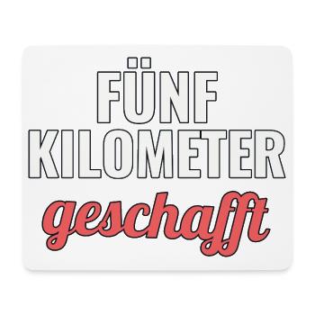 Erster Fünf Kilometer Lauf Geschenkidee - Mousepad (Querformat) - Weiß - Vorne
