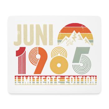 Juni 1985 Geburtsjahr Vintage Retro - Mousepad (Querformat) - Weiß - Vorne