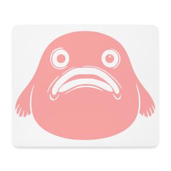 Blobfisch Fisch rosa Meeresfisch Geschenk  - Mousepad (Querformat) - Weiß - Vorne