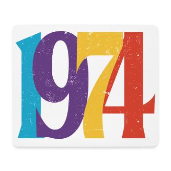 Geboren 1974 Geburtstagsgeschenk Geburtstag 74 - Mousepad (Querformat) - Weiß - Vorne