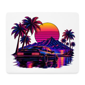 Klassischer 80er-Jahre-Retro-Wave-Stil - Mousepad (Querformat) - Weiß - Vorne