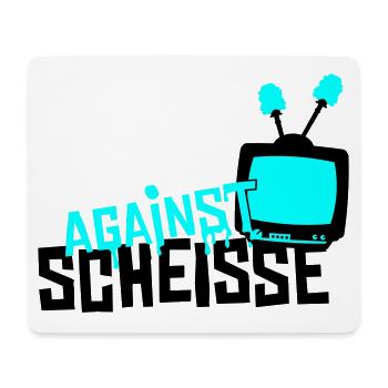 against shit - television - Mouse Pad (horizontal) - white - Front