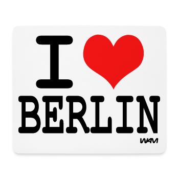 i love berlin by wam - Mouse Pad (horizontal) - white - Front