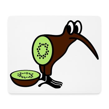 Kiwi - Tapis de souris (format paysage) - blanc - Devant