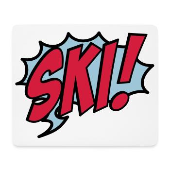 Ski - Mousepad (Querformat) - Weiß - Vorne