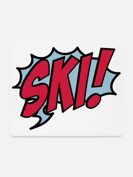 ski - Mouse Pad (horizontal) - white