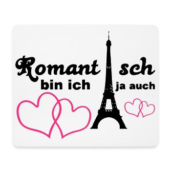 Romantisch Liebe Herz Paris Paar Spruch Geschenk - Mousepad (Querformat) - Weiß - Vorne