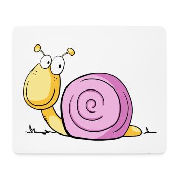 Sweet Little Snail I Comic - Tapis de souris (format paysage) - blanc - Devant