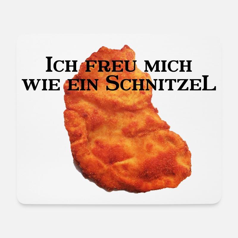 I'm looking forward to a schnitzel - Mouse Pad (horizontal) - white