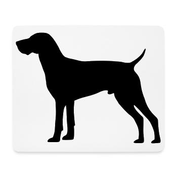 Jagdhund Deutsch Kurzhaar - Mousepad (Querformat) - Weiß - Vorne