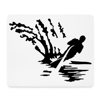 ski nautique - Tapis de souris (format paysage) - blanc - Devant