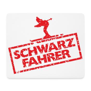 Schwarze Piste Schwarzfahrer Skifahrer Skifahren - Mousepad (Querformat) - Weiß - Vorne