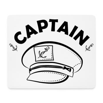 Capitaine Cap Ancre Bateau Bateau Icône Icône Équipe - Tapis de souris (format paysage) - blanc - Devant
