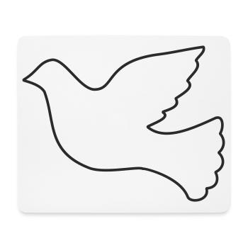 Friedenstaube - Mousepad (Querformat) - Weiß - Vorne