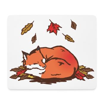 Ruhiger Herbstfuchs Illustration - Mousepad (Querformat) - Weiß - Vorne