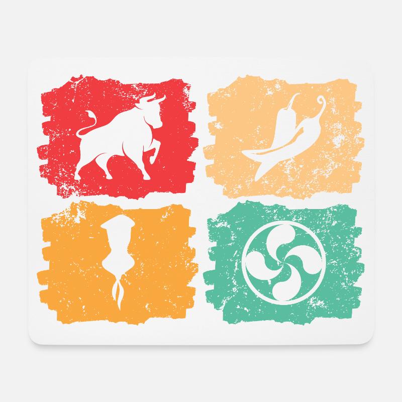 Vintage Basque Country – Solar Pulse - Mouse Pad (horizontal) - white