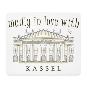 Kassel, Handzeichnung Fridericianum, Kunst - Mousepad (Querformat) - Weiß - Vorne
