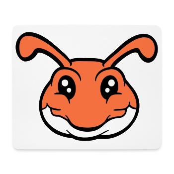 caterpillar smiles sweet cute worm friendly comic - Mouse Pad (horizontal) - white - Front