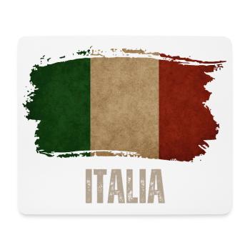 Flag of Italy Grunge, ich liebe Italien - Mousepad (Querformat) - Weiß - Vorne