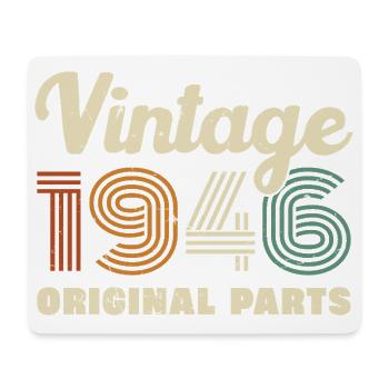 80 Years 1946 Vintage Retro Anniversary - Mouse Pad (horizontal) - white - Front