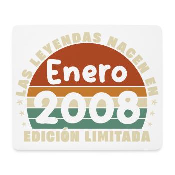 January 2008 Vintage Birthday Gift - Mouse Pad (horizontal) - white - Front