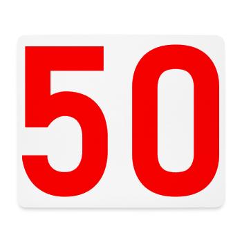 50. 50 YEARS. 50th ANNIVERSARY. 50 YEARS ANNIVERSARY. - Mouse Pad (horizontal) - white - Front