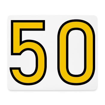 50. 50 YEARS. 50th ANNIVERSARY. 50 YEARS ANNIVERSARY. - Mouse Pad (horizontal) - white - Front