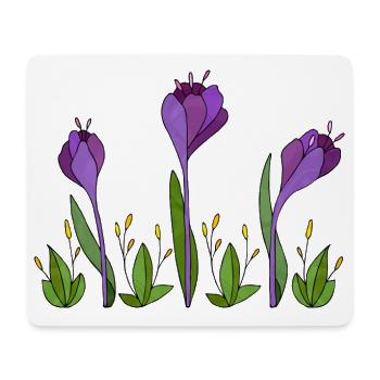 Blumen - Mousepad (Querformat) - Weiß - Vorne