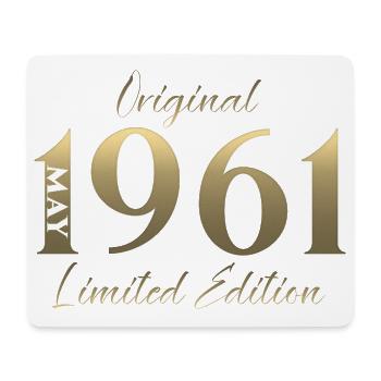 65. Geburtstag Geschenk Mann Original Mai 1961 - Mousepad (Querformat) - Weiß - Vorne