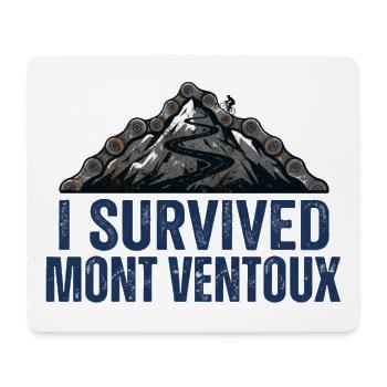Ich habe Mont Ventoux Radkunst überlebt - Mousepad (Querformat) - Weiß - Vorne