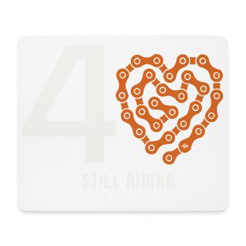 40 Years Bike Still Riding Birthday Gift - Mouse Pad (horizontal) - white - Front