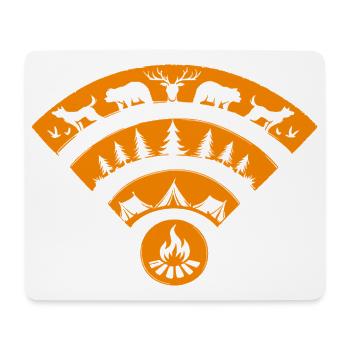 Camping Nature WiFi Minimalist Adventure - Mouse Pad (horizontal) - white - Front