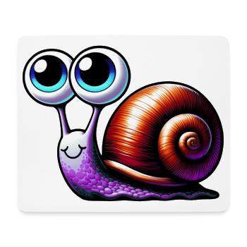 Schnecke - Mousepad (Querformat) - Weiß - Vorne