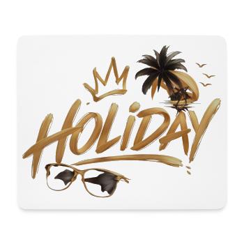 Golden Holiday Script mit Palm Sunset - Mousepad (Querformat) - Weiß - Vorne
