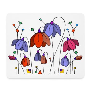 Blumen - Mousepad (Querformat) - Weiß - Vorne