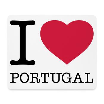 I LOVE PORTUGAL - Tapis de souris (format paysage) - blanc - Devant