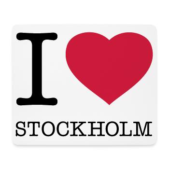 I LOVE STOCKHOLM Sweden Schweden - Mousepad (Querformat) - Weiß - Vorne