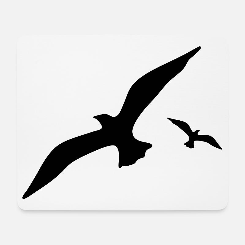Möwe - Mousepad (Querformat) - Weiß