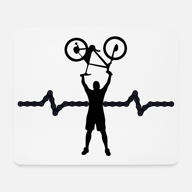 Powerlifting Illustration für Sportfans - Mousepad (Querformat) - Weiß