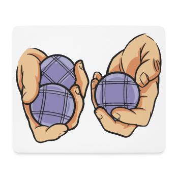 Boules de boule pour Bouler Boules Boulekugel - Tapis de souris (format paysage) - blanc - Devant