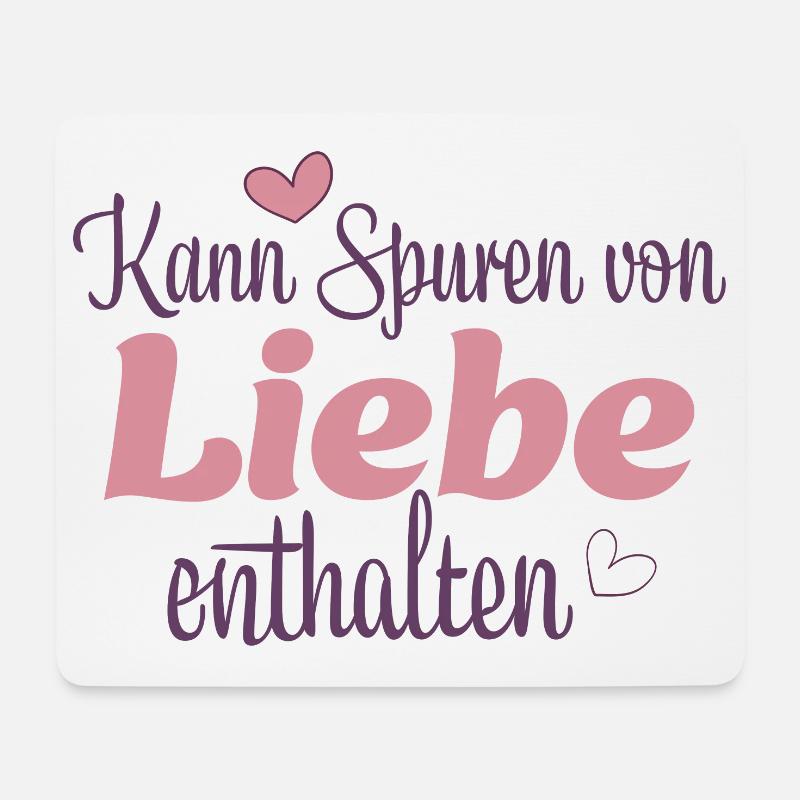 Kann Spuren von Liebe enthalten - Mousepad (Querformat) - Weiß