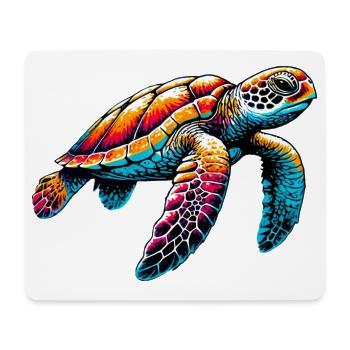 Schildkröte - Mousepad (Querformat) - Weiß - Vorne