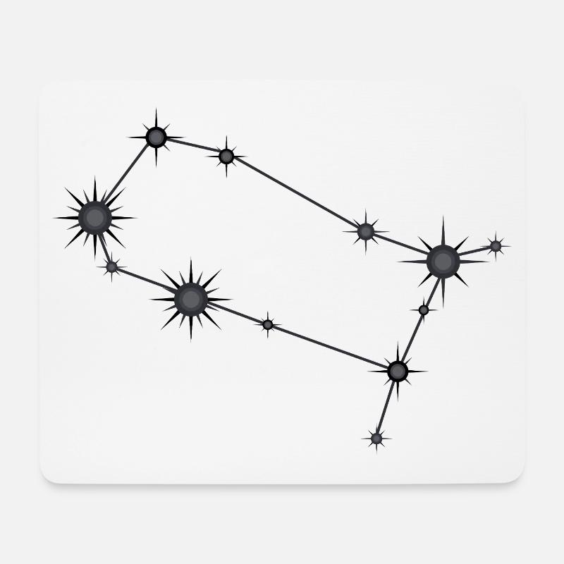 Zwillinge Sternbild Sternzeichen Schwarz & Grau - Mousepad (Querformat) - Weiß