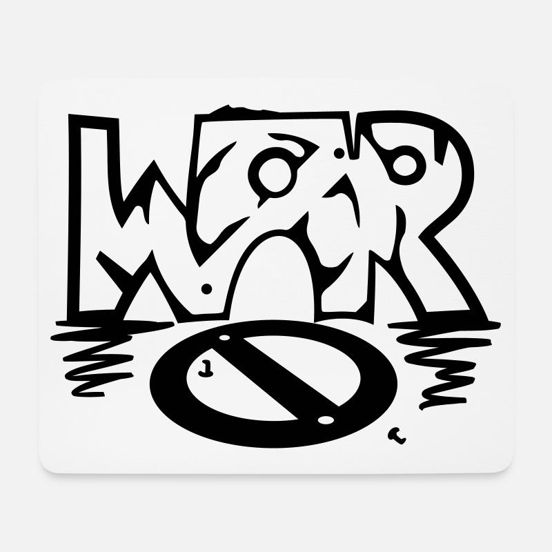 WAR / (No) war - Mousepad (Querformat) - Weiß